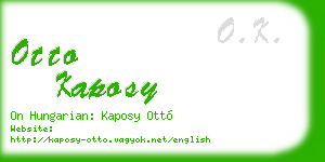 otto kaposy business card