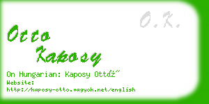 otto kaposy business card
